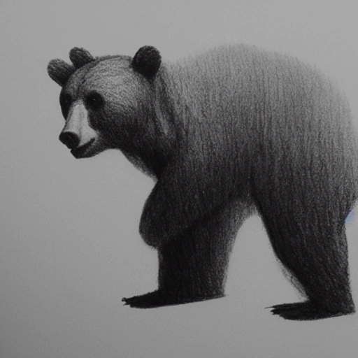 bear, Pencil Sketch, 3D - Arthub.ai