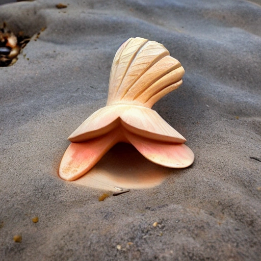 conch, 3D，dreamland，Clouds，woodcarving