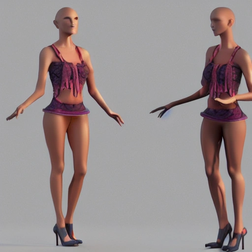 girl, 3D , full body