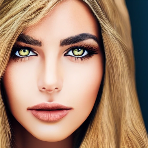 create a portrait a latin women with beautiful eyes color brown, big libs super realistic look