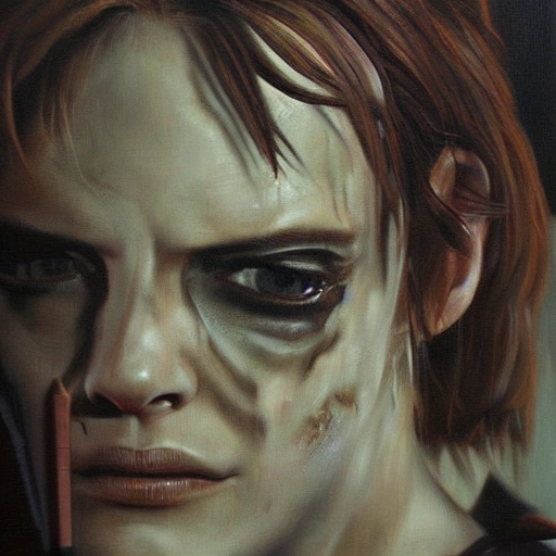 Photorealistic, 3D, Oil Painting, León s. Kennedy, RESIDENT EVIL, from Argentina