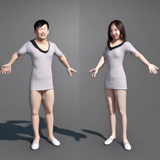 , 3D，水手服，长发，全身，过膝袜，侧躺