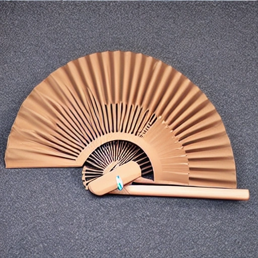 Social avatars，Folded folding fan，The fan head is a bent barbell，The fan consists of the luxury brand name.