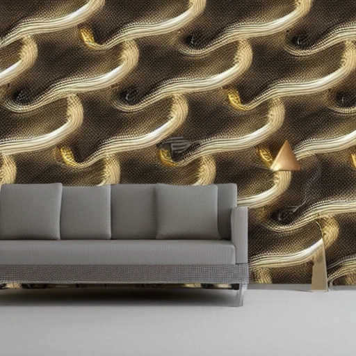 fondo blanco, serpiente emplumada blanco con dorado, 3D