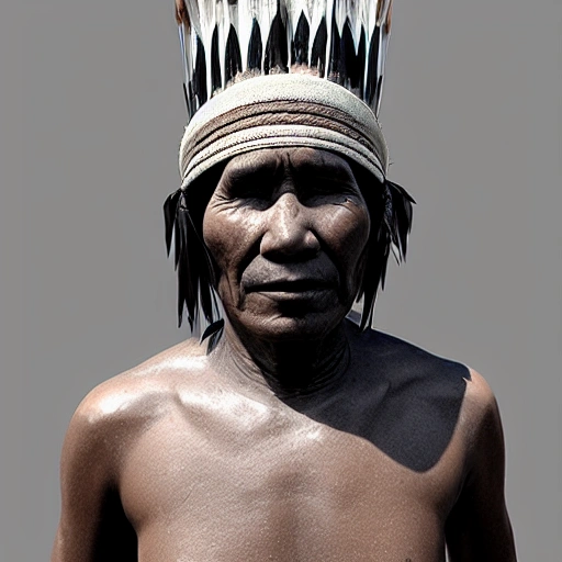 Indigenous Man in Harvard, 3D