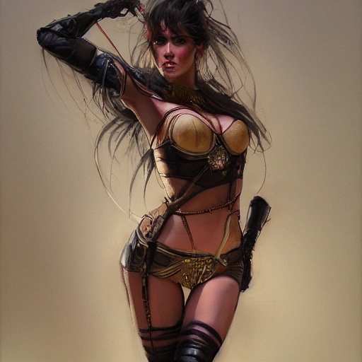 portrait full body female Russian concubine with slim curvy body painting by gaston bussiere, greg rutkowski, yoji shinkawa, yoshitaka amano, tsutomu nihei, donato giancola, tim hildebrandt, oil on canvas, trending on artstation, featured on pixiv, cinematic composition, extreme detail, metahuman creator

,(best quality:1.4), ((masterpiece)),((realistic)), (detailed),

Negative prompt: paintings, sketches, (worst quality:2.0),(normal quality:2.0), (low quality:2.0), lowres, ((monochrome)), ((grayscale))(monochrome:1.1), (shota:1.5), ((disfigured)), ((bad art)),((NSFW)), bad-hands-5,
Steps: 20, Sampler: DDIM, CFG scale: 7, Seed: 4141018083, Size: 512x768, Model hash: 32c4949218, Model: V08_V08, Denoising strength: 0.5, ENSD: 31337, Hires upscale: 2, Hires steps: 20, Hires upscaler: 4x-UltraSharp