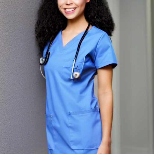 girld nurse with short dress