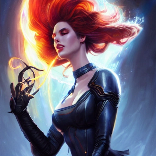 realistic portrait of PORNO STAR d&d magic fantasy, dark magical school student uniform, light curly hair, casting a bright large-scale magical spell around herself, overflowing energy, highly detailed, digital painting, trending on artstation, pixiv, concept art, sharp focus, illustration, art by Ross Tran and Greg Rutkowski and Walt Disney animation