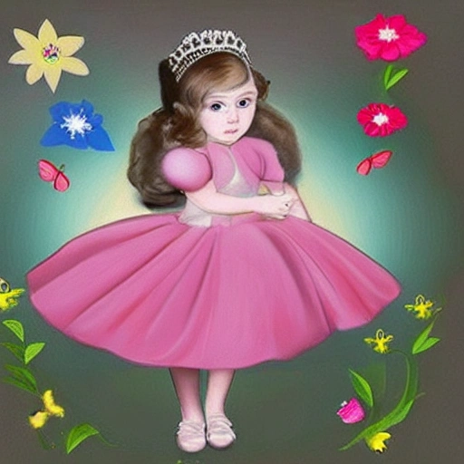 la caricatura de la princesa hermosa con cabello largo para pintar es una imagen digital que muestra a una princesa joven y hermosa con un vestido largo y elegante. La princesa tiene el cabello largo y ondulado que cae sobre sus hombros y está adornada con una corona de diamantes. Su rostro es delicado y está dibujado con rasgos suaves y femeninos. La princesa está rodeada de flores y mariposas , lo que le da un ambiente mágico y encantador. La imagen está diseñada para ser coloreada por niños y tiene líneas gruesas y definidas parafacilitar el proceso de pintura. Los colores utilizados en la imagen son brillantes y vibrantes, lo que la hace atractiva para los niños.