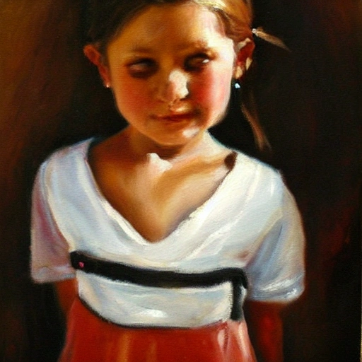 The girl , Oil Painting