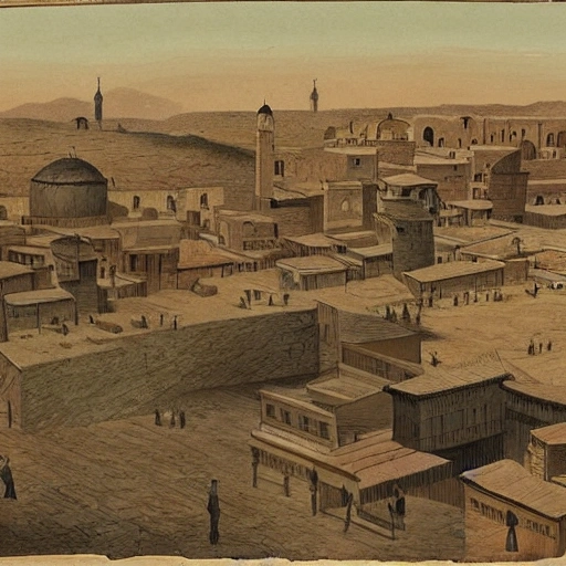 1850s Iraqi city . muted colors