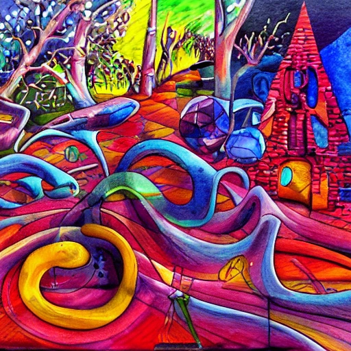 , Trippy, Cartoon, 3D, Water Color, Oil Painting