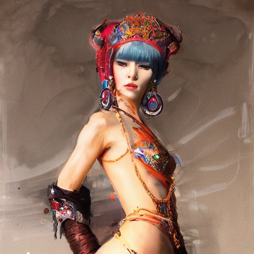 portrait full body female Russian concubine with slim curvy body painting by gaston bussiere, greg rutkowski, yoji shinkawa, yoshitaka amano, tsutomu nihei, donato giancola, tim hildebrandt, oil on canvas, trending on artstation, featured on pixiv, cinematic composition, extreme detail, metahuman creator, 3D