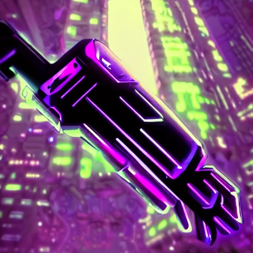 a cyberpunk hammer, trippy