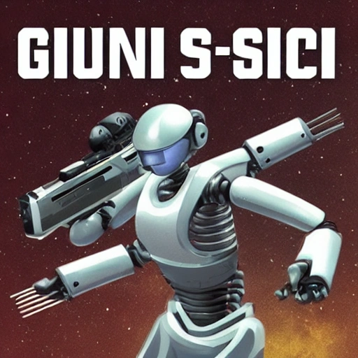 Robot sci-fi, gun