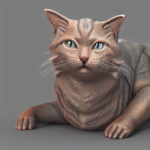 3d render cyberpunk CAT