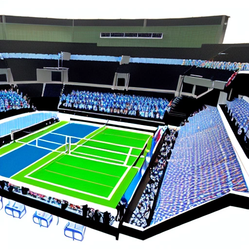 arena concert with a tennis court
, 3D, Water Color