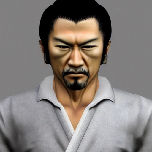  yakuza character, 3D, , Water Color