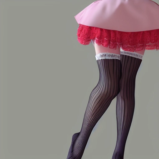 Lolita, stockings,, 3D