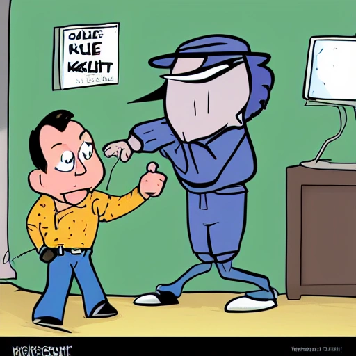 cartoon man killing a man from tv