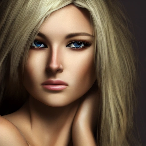 A voluptuous, sexy woman with green eyes, a sensual gaze looking straight ahead, and blonde hair is sitting in a chair, She looks at her head down, a light skin and her eyes looks like she is smiling, 8k, hyper realistic, trending in artstation 4k, professional photography, ultra detail, soft studio lighting, cinematic lighting, background blur bokeh defocus dof. by Alena Neenredam, Vecnifane Van Ryzin, Ben Bernn and Pablo Miesin and James Mc Ningith. Drue Ovutengue-Wn. Rovizenberg, Steve Dillon and Marc Blue Fantasy, 8k post-H 640 Whistler Hendrik Keren. Trending on ArtStation, trending on ArtStation. Eater
