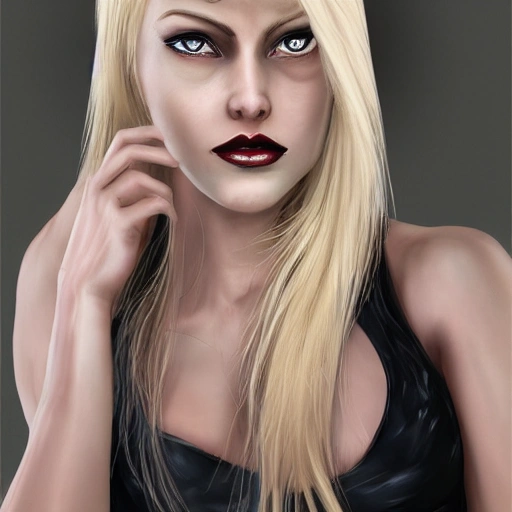 Spider woman blonde realistic 