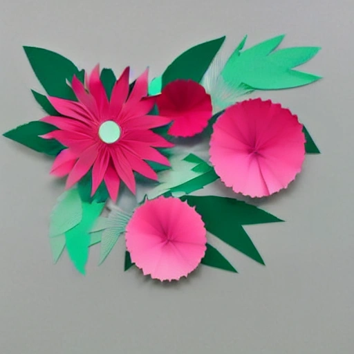 performance para un stand de pocas flores usando paper cut