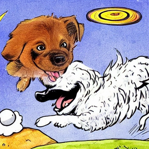 perro volando por saturno
, Cartoon