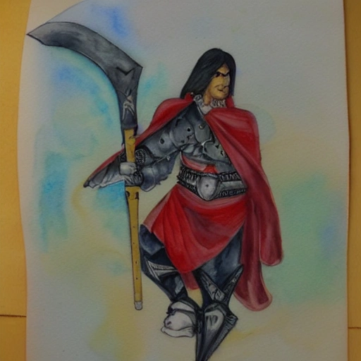 guerrero con espada
, Water Color