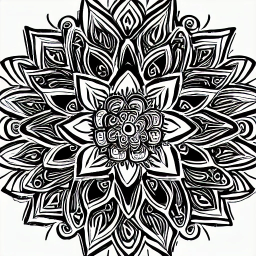 draw , mandala, 