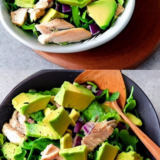 Chicken and avocado salad