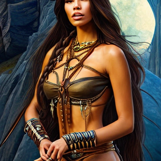 mdjrny-v4 style portrait photograph of Madison Beer as Pocahontas, young beautiful norse woman, perfect symmetrical face, transparent latex dress, (((wild west))) environment, Utah landscape, ultra realistic, concept art, elegant, ((intricate)), ((highly detailed)), depth of field, ((professionally color graded)), 8k, art by artgerm and greg rutkowski and alphonse mucha