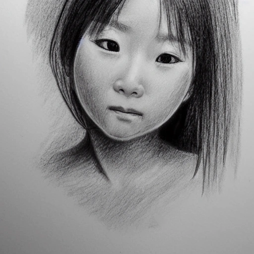 An image of a japanesse girl taking her t-shirt off  with a beautiful detailed face , Pencil Sketch