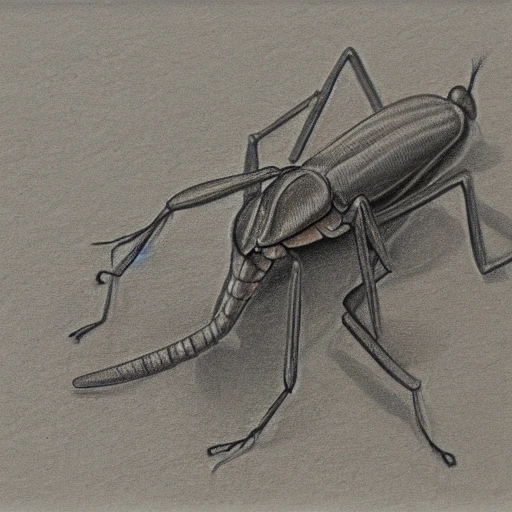 praying mantis who goes to his death, Pencil Sketch, Oil Painting