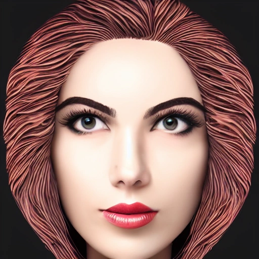 women vector her hair on her face
