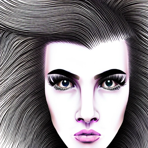 women vector her hair on her face
, 3D, Trippy, Pencil , Cartoon