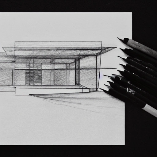 Projective architecture, Pencil Sketch