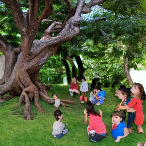 "El árbol parlante". Los niños se encuentran con un árbol que puede hablar y les cuenta historias sobre el jardín encantado.
, Cartoon