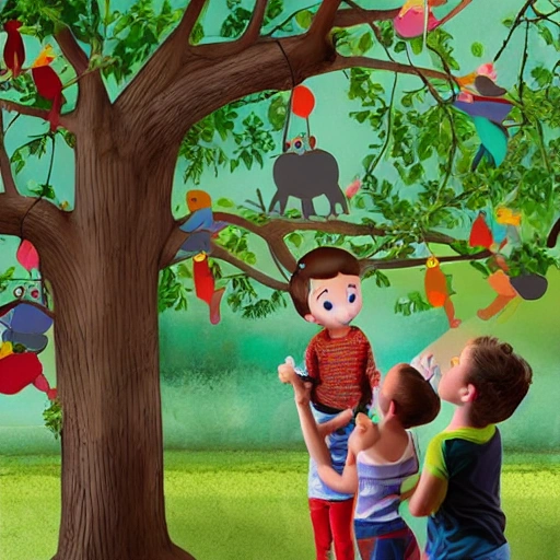 "El árbol parlante". Los niños se encuentran con un árbol que puede hablar y les cuenta historias sobre el jardín encantado.
, Cartoon