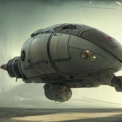 Illustration by Jean-Baptiste Monge: 2050s scout spaceship, mute ...