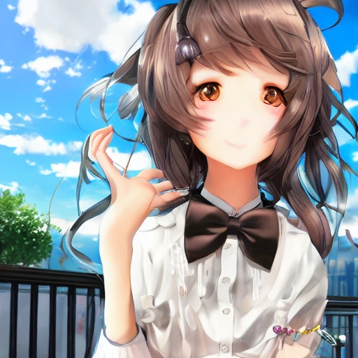 8k, best quality, ultra-detailed, 1 girl,cute, solo,beautiful detailed sky,detailed cafe,night,sitting,dating, medium breasts,beautiful detailed eyes, bowtie,pleated skirt,,floating hair