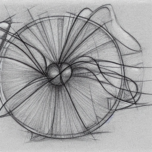 2D electron gas, 3D, Pencil Sketch