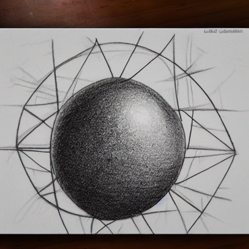 2D electron gas, 3D, Pencil Sketch