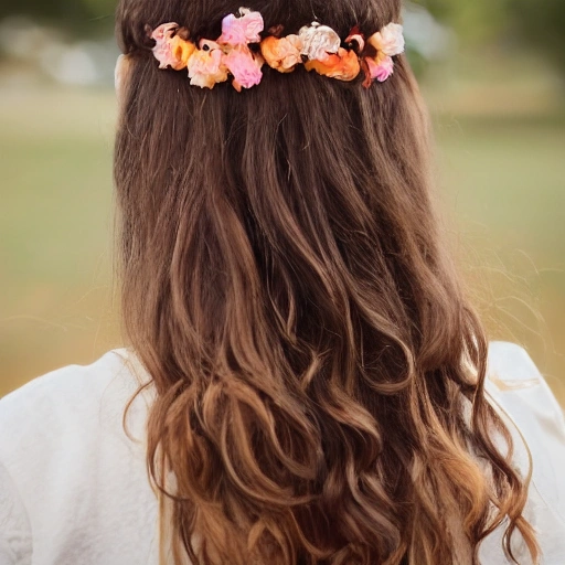 The girl with the petals in her hair, smile