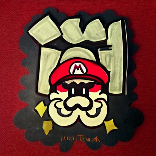 image of mario bros that has Happy Birthday Renato written with original letters of mario bros character
, Pencil Sketch