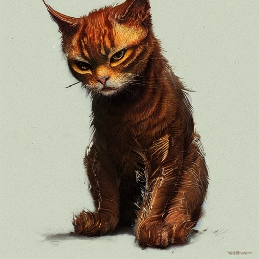 a beautiful portrait of a cute cyberpunk Chinese kungfu Ginger cat by greg rutkowski and wlop, high key lighting, digital art, highly detailed, fine detail, intricate, ornate, complex , 3D