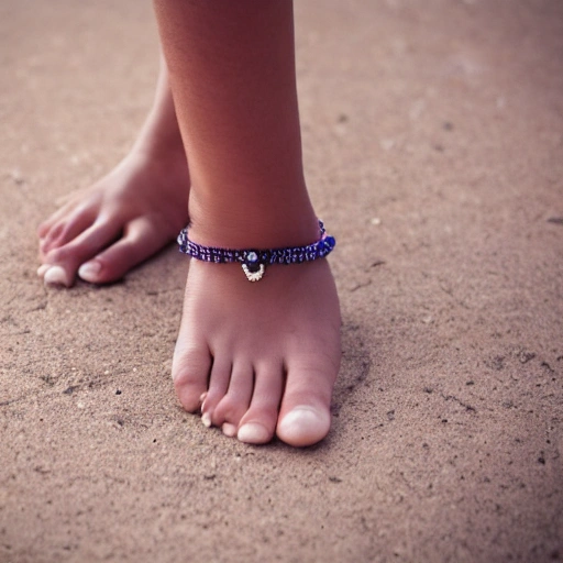 anklet,Smile,girl,photo grade,more details