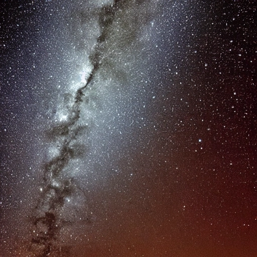 Una esfera de metal reflejando la via lactea