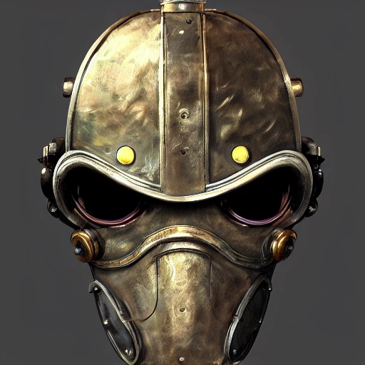 steampunk helmet fantasy art mask robot ninja stylized digital illustration sharp focus, elegant intricate digital painting artstation concept art global illumination ray tracing advanced technology chaykin howard and campionpascale and cooke darwyn and davis jack 
