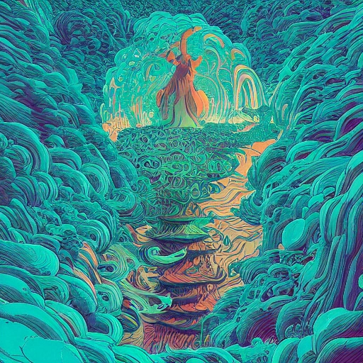 hyperdetailed swirling line art Victo Ngai, Kilian Eng vibrant colors, winning-award masterpiece, fantastically gaudy, aestheticly inspired by beksinski and dan mumford, 4K upscale with Simon Stalenhag work